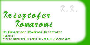 krisztofer komaromi business card