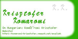 krisztofer komaromi business card